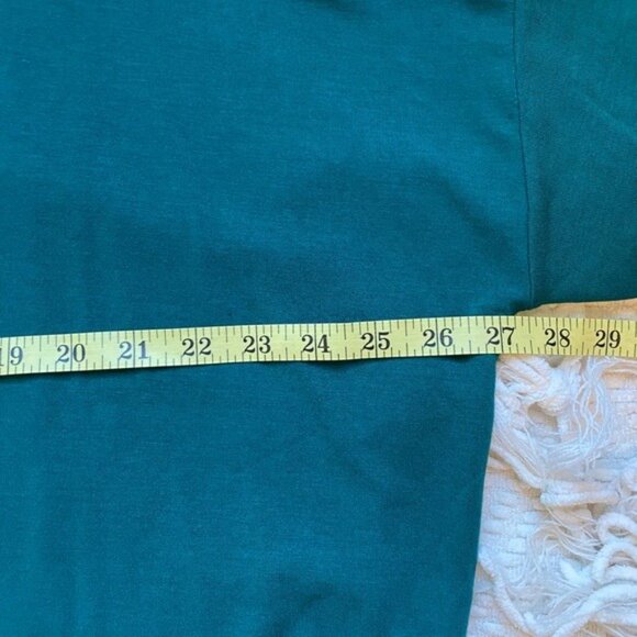 Women's Zenana Dark Teal Long Sleeve Loose Fit Tunic Top Size L - Picture 6 of 9